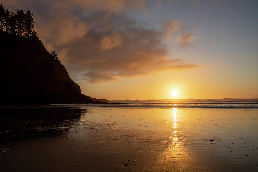 Oregon Coast Sunset at Heceta Head Photograph by Catherine Avilez