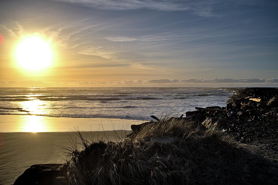 Oregon Coast Sunset Photograph by David Jenkinson