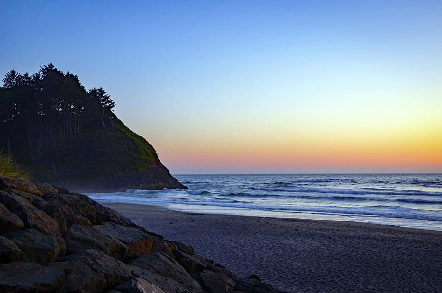 Oregon Coast - Sunset View Photograph by Marilyn MacCrakin