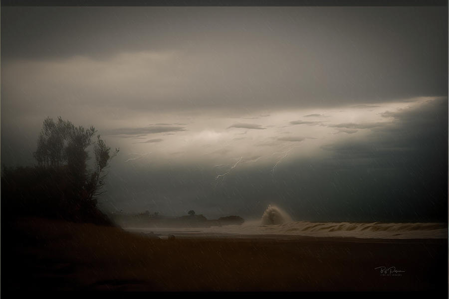 Oregon Coastal Lightening Photograph by Bill Posner