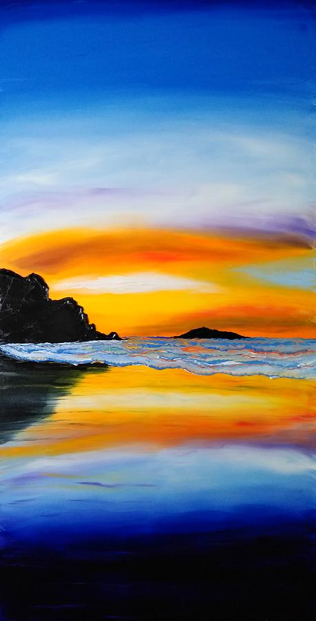 Oregon Coastal Sunset #10 Painting by James Dunbar