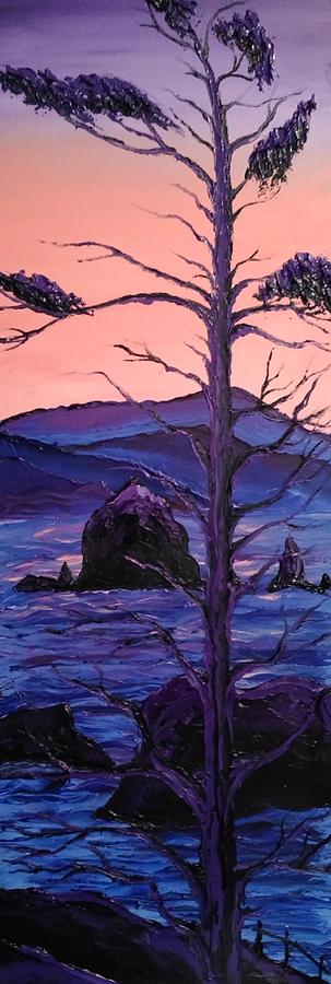 Oregon Coastal Sunset Painting by James Dunbar