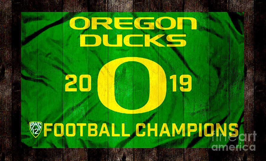 Oregon Ducks Football Banner Digital Art by Steven Parker