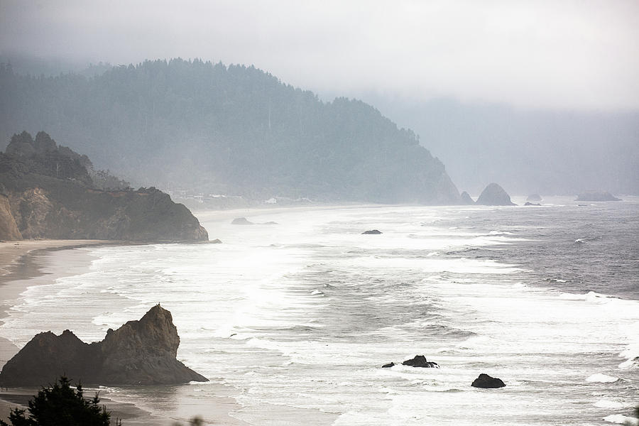 Oregon Fog - Mist and Waves Along the Pacific Coast Photograph by ...