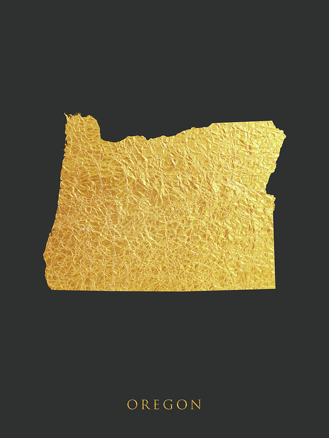 Oregon Gold Map #69 Digital Art by Michael Tompsett