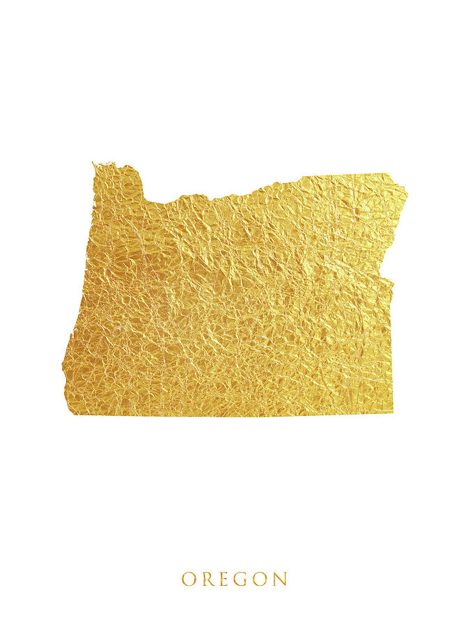 Oregon Gold Map #77 Digital Art by Michael Tompsett