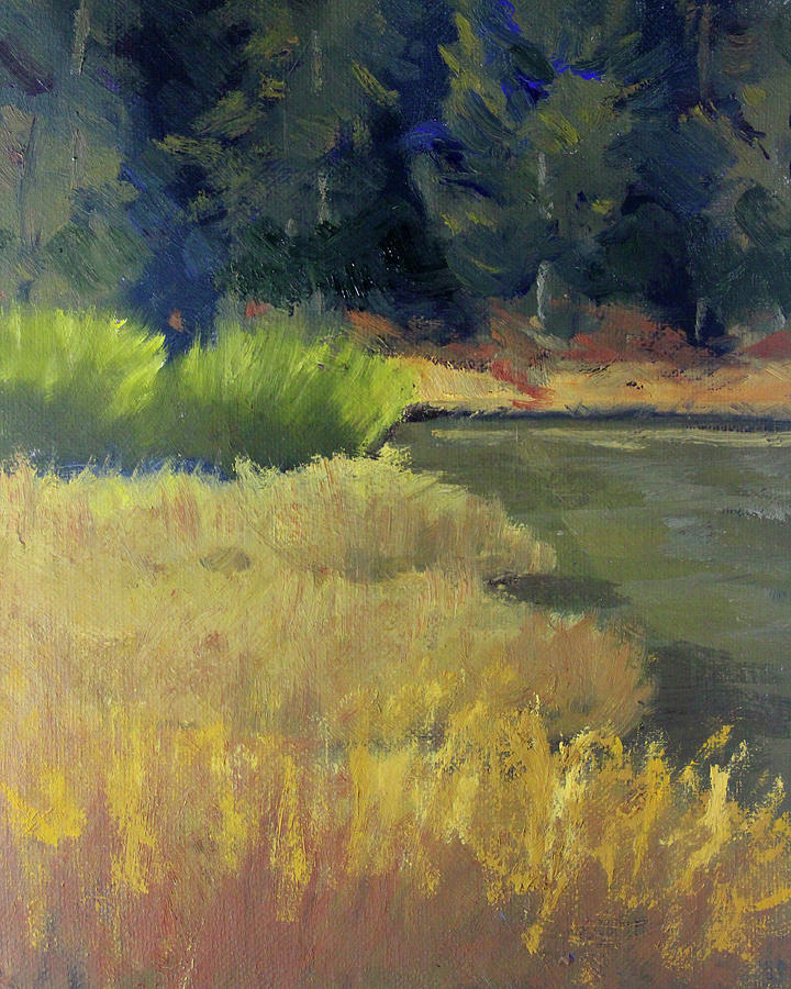Oregon Lagoon Painting by Nancy Merkle