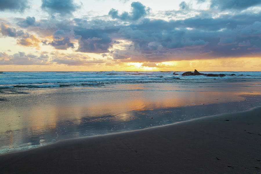 Oregon Seascape 17, Sunset Photograph by Aashish Vaidya