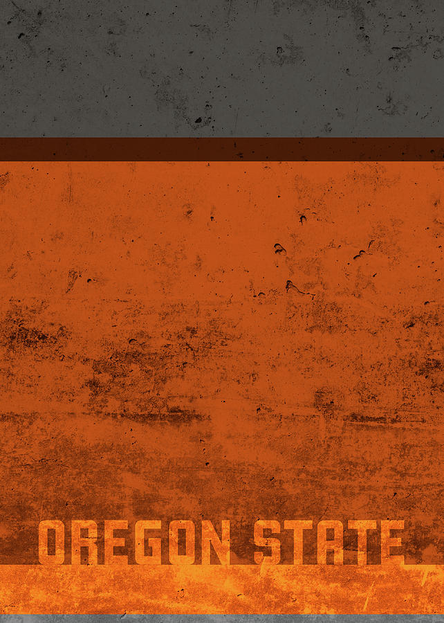 Oregon State Mixed Media - Oregon State Team Colors College University Distressed Vintage Series by Design Turnpike