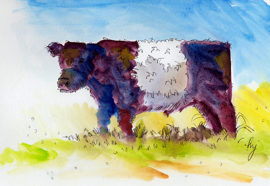 Oreo cow painting  Painting by Mike Jory