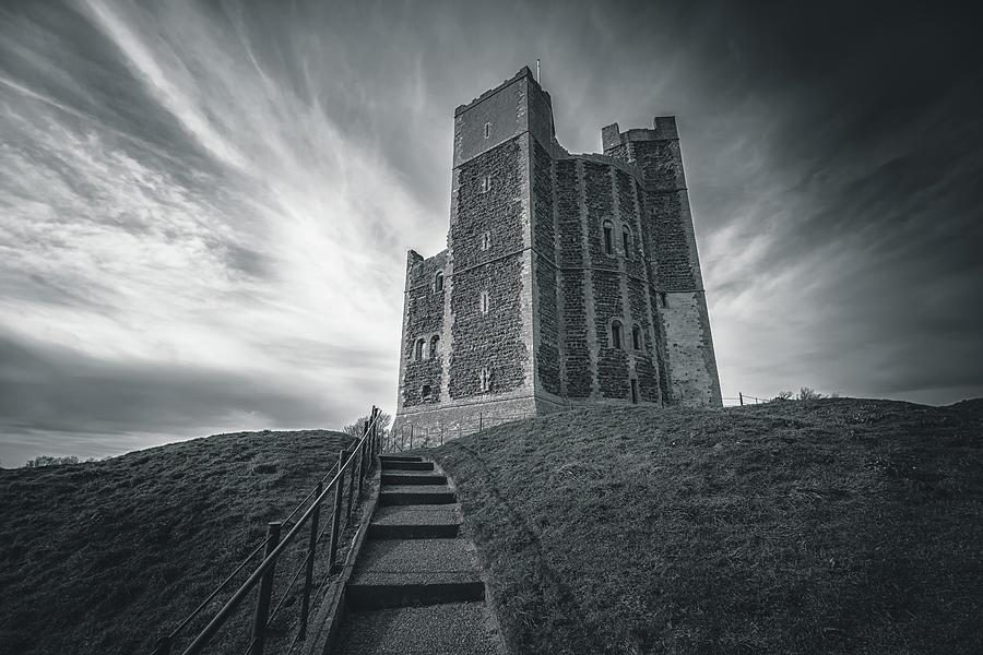 Orford Castle Black And White Photograph