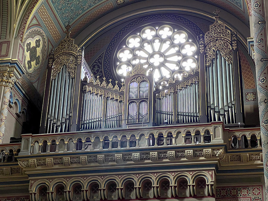 Organ at Church of Saints Cyril and Methodius Prague Photograph by Mary Lee Dereske