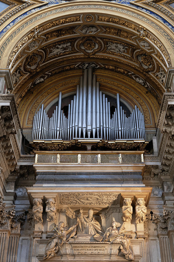 Organ in Sant Agnese in Agone Church Photograph by Artur Bogacki