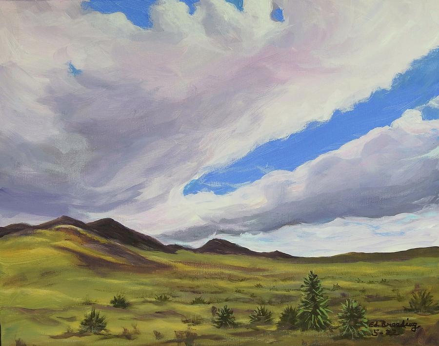 Organ Mountain Sky  Painting by Ed Breeding