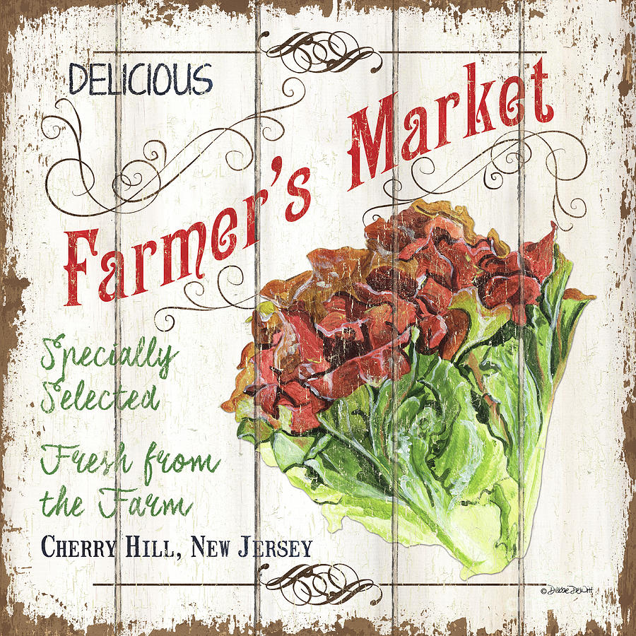 Vegetable Painting - Organic Farm Market 3 by Debbie DeWitt