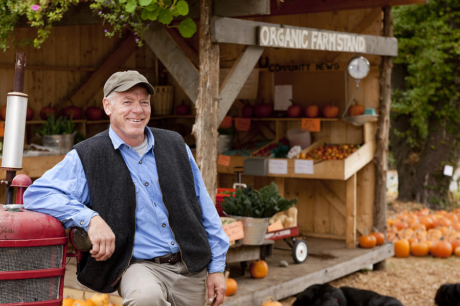 Organic farmstand owner, Dover, MA Photograph by Frank Rapp