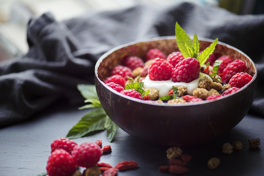Organic Porridge with Berries Photograph by Rocky89