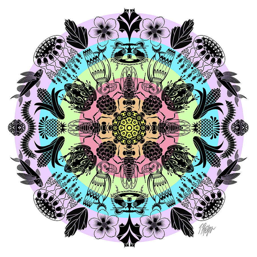 Organism Classification Mandala Digital Art by Tim Phelps