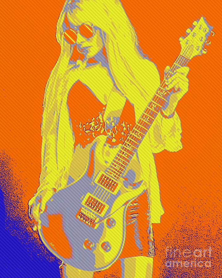 Orianthi Painting - Orianthi with Shades by Jack Bunds Orianthi Painting - Orianthi with Shades by Jack Bunds