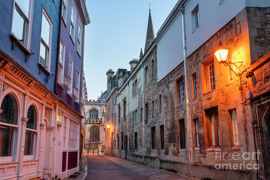 Oriel Street Oxford Before Sunrise Photograph by Tim Gainey
