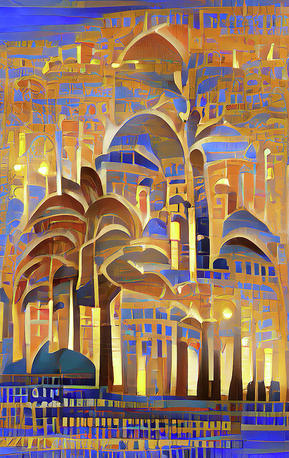Arabian City at Night Digital Art by Andreas Thust