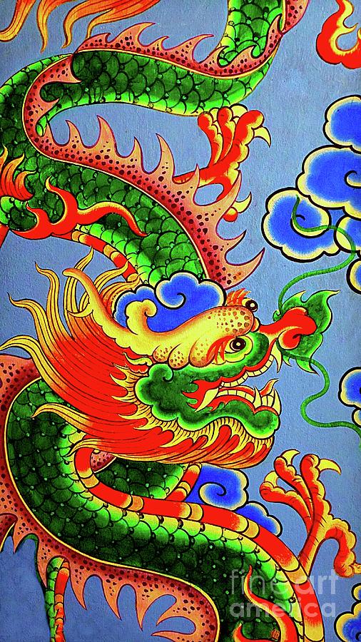 Oriental Dragon Painting by Ian Gledhill