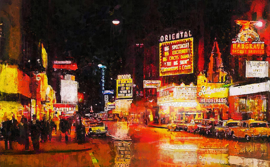 Oriental Theater - Chicago Painting by Glenn Galen