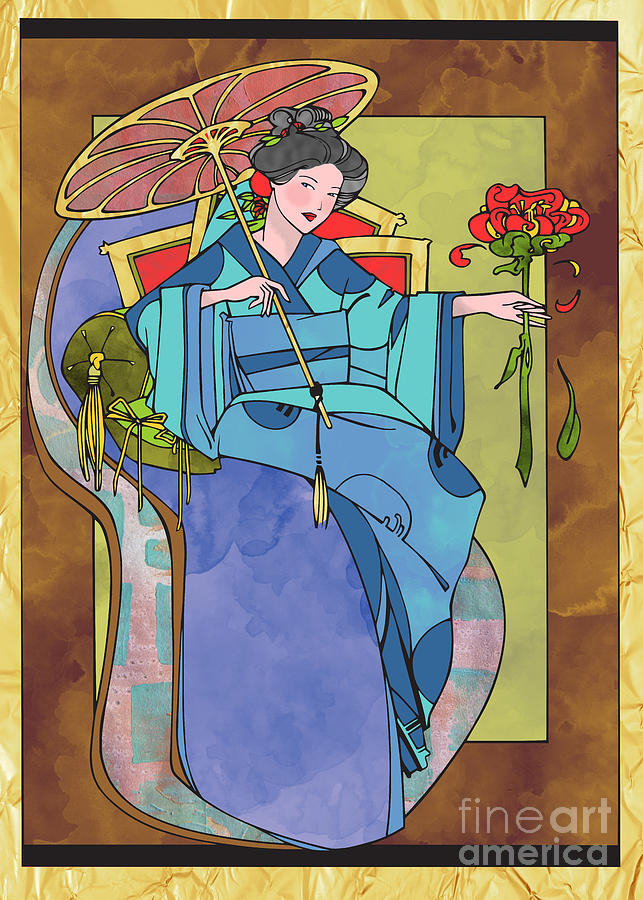 oriental Woman 2 Digital Art by Ariadna De Raadt