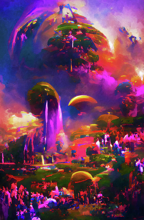 Origin of the World, Garden of Eden - 03 Painting by AM FineArtPrints