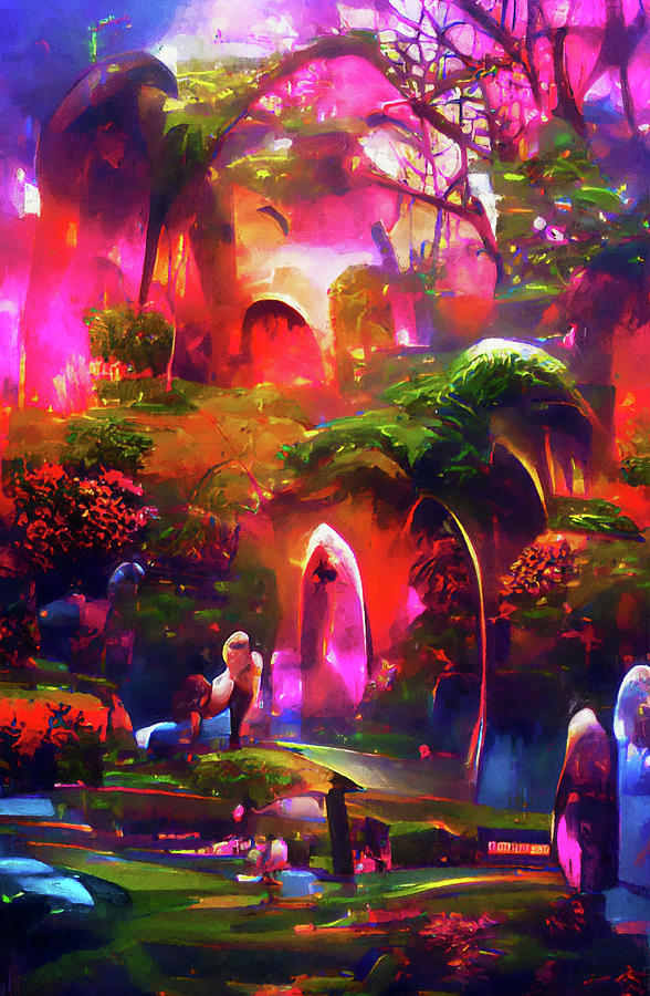 Origin of the World, Garden of Eden - 04 Painting by AM FineArtPrints