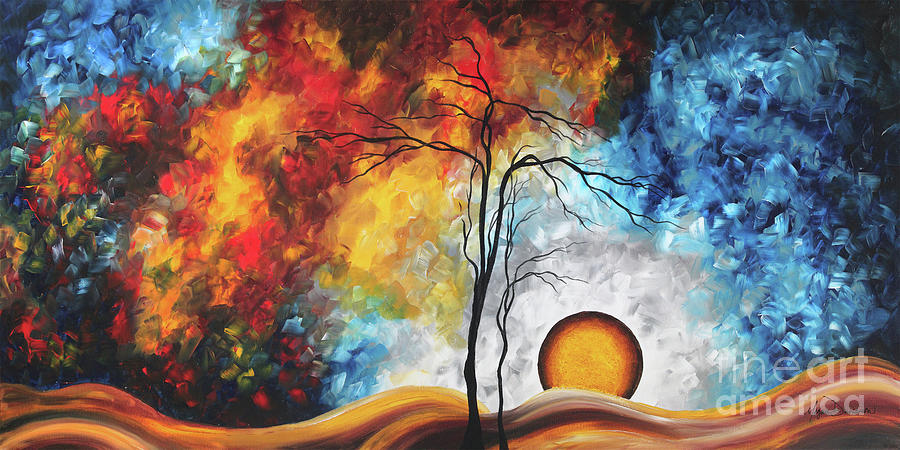 Original Abstract Landscape Tree Painting Modern Bold Colorful Art Megan Duncanson Painting by Megan Aroon