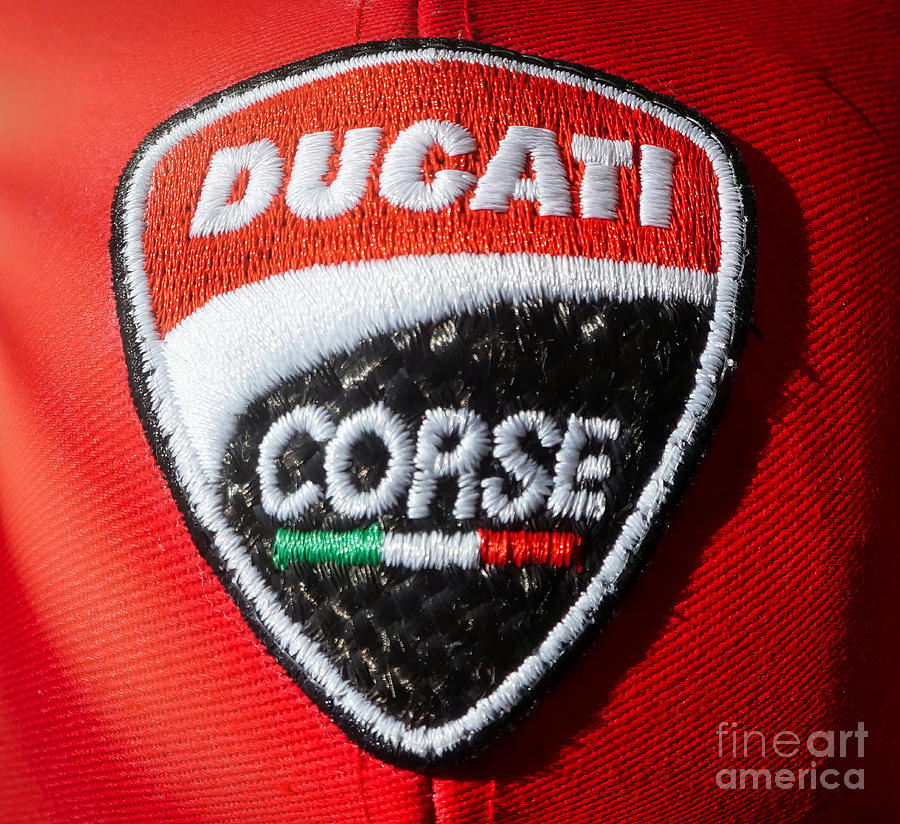 Original Ducati Logo Hood Emblem Photograph by Stefano Senise