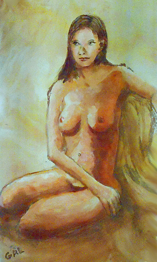 Original-fine-art-paintings-female-contemporary-nudes-nov20a Painting by G Linsenmayer