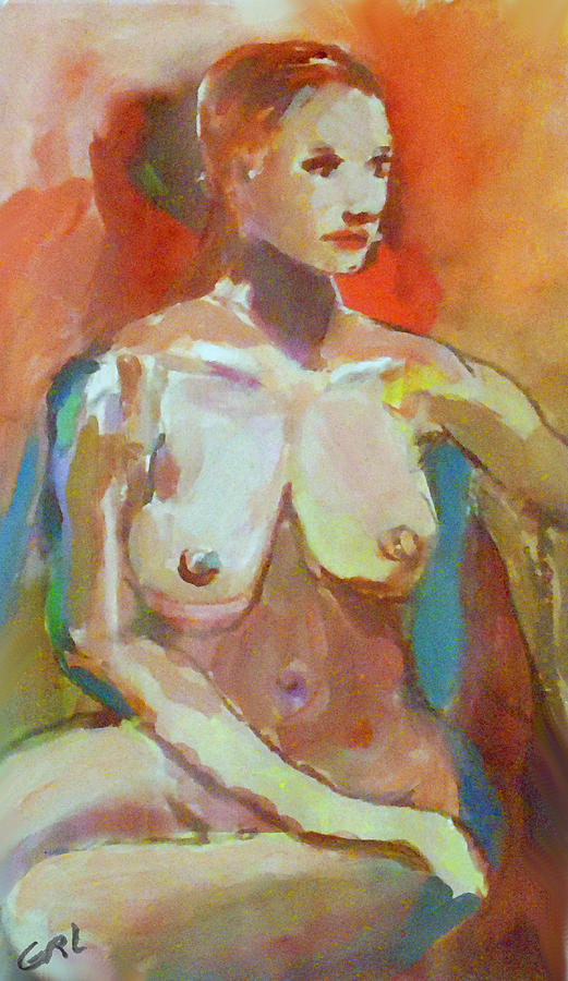 Original Fine Art Paintings Female Contemporary Nude Nov20b Painting by G Linsenmayer