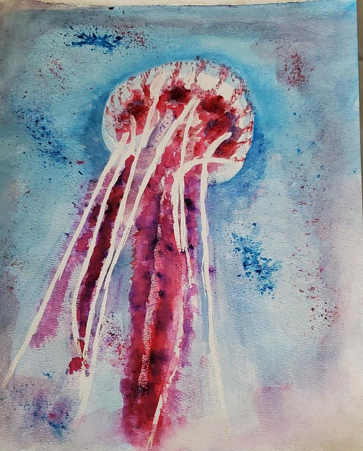 Original Jellyfish Watercolor Painting by Stacie Siemsen