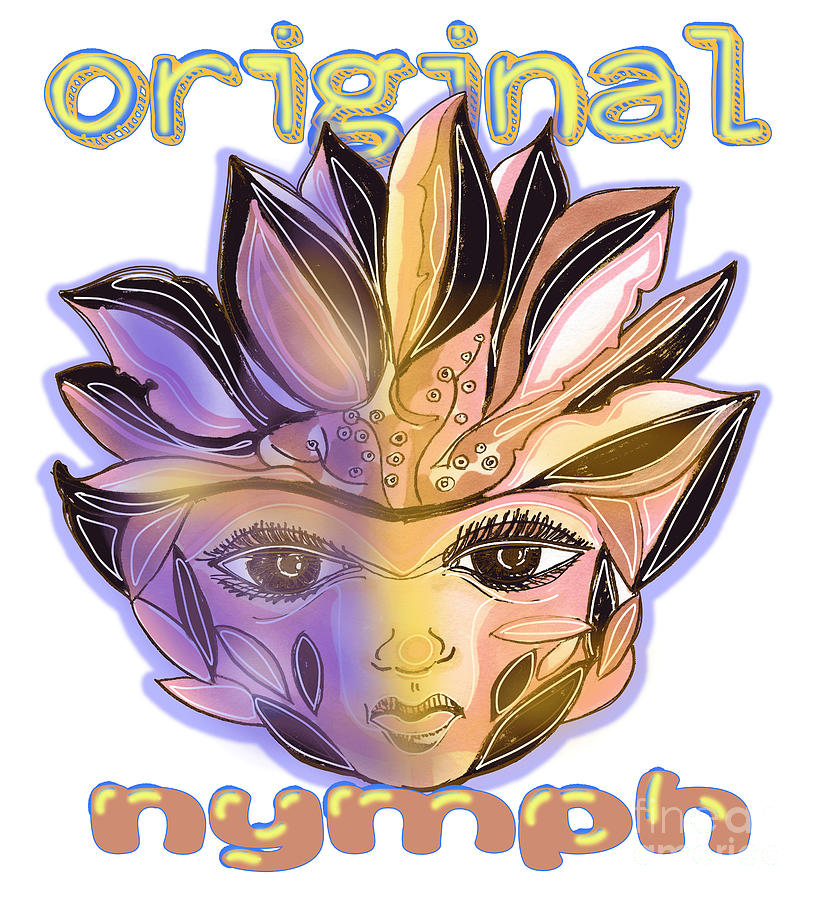 Nymph Drawing - Original Nymph by Michele B Naquaiya Nymph Drawing - Original Nymph by Michele B Naquaiya