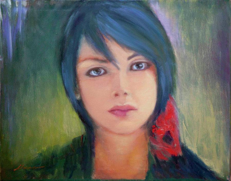 Original Oil Painting, Abstract Girl Portrait Painting, Beautiful Woman ...