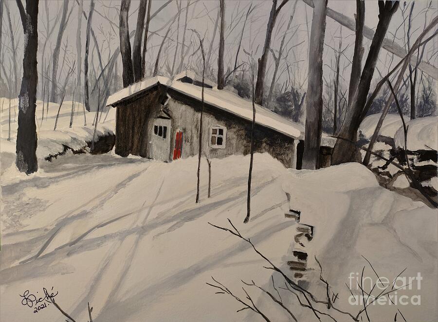 Original Sugar Shack Painting By Lise PICHE   Original Sugar Shack Lise Piche 