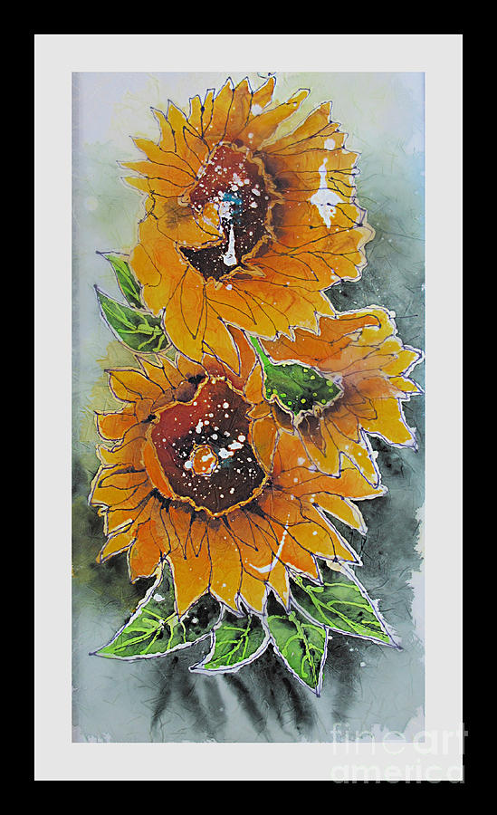 ORIGINAL Summer Sunflowers Painting by Janet Cruickshank