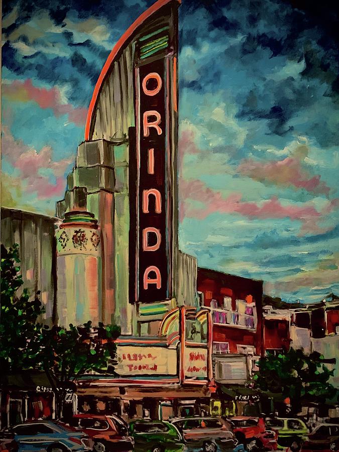 Orinda Theater Painting by Joel Tesch