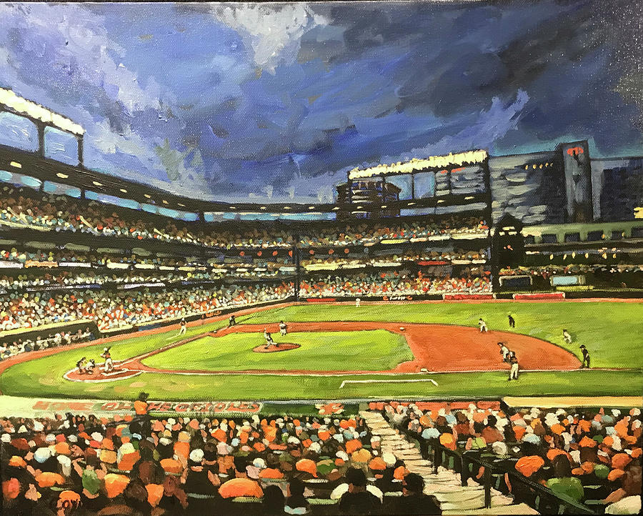 Baseball Painting - Orioles Stadium at Camden Yards by Brian Coyne