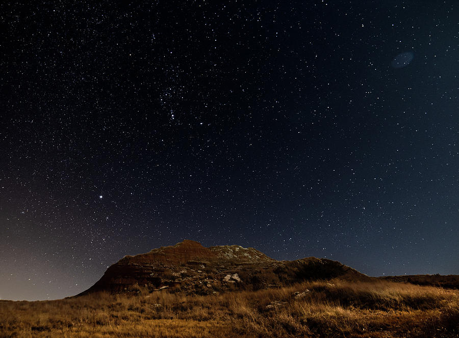 Orion and a Moonlit Landscape Photograph by Hillis Creative