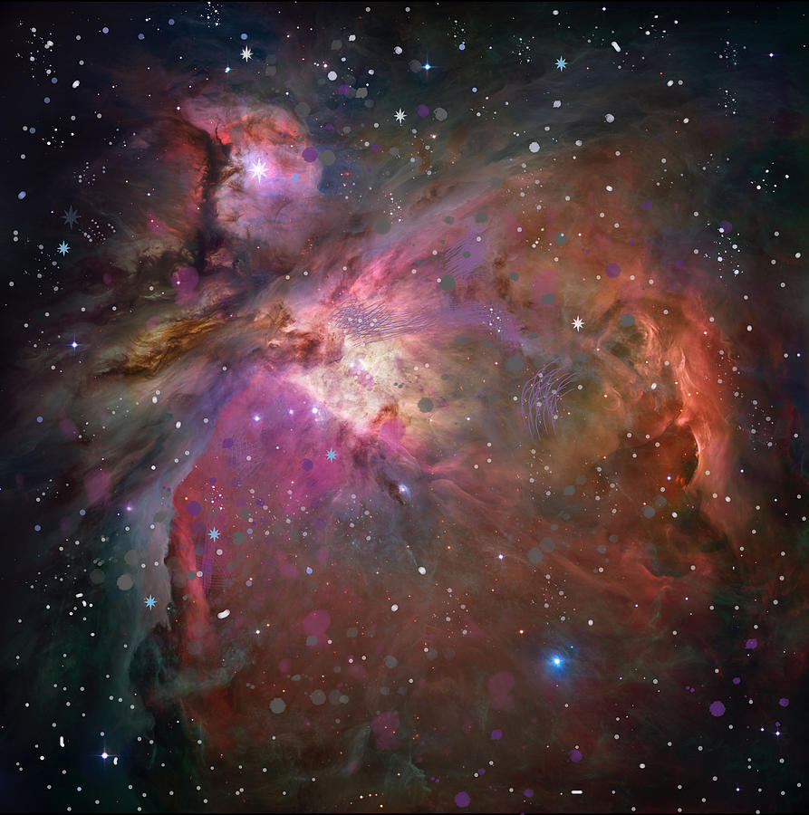 Orion Nebula Digital Artwork Mixed Media by Sandi OReilly