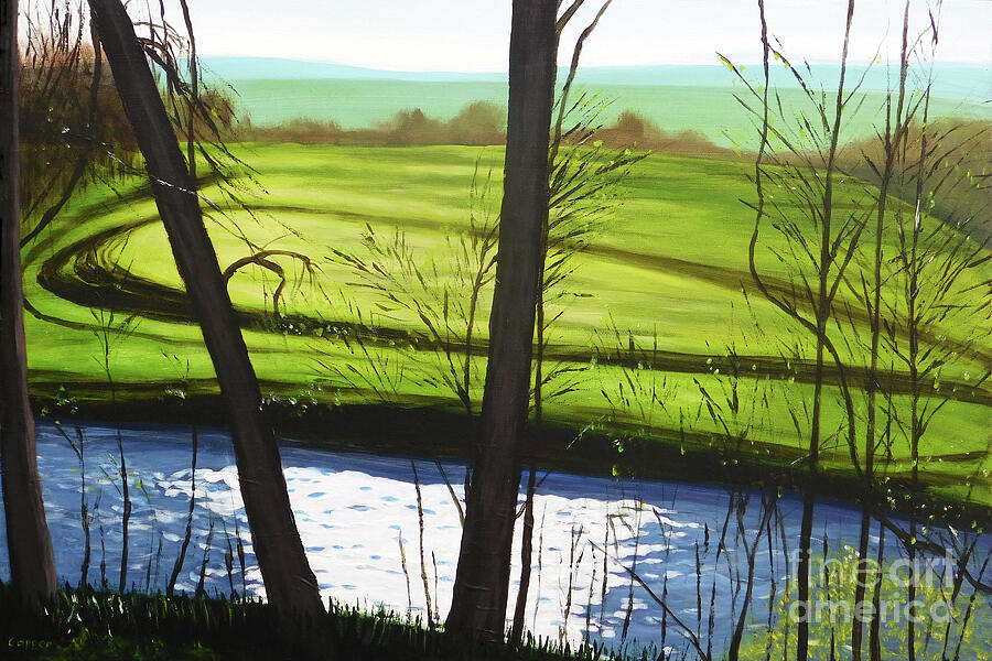 Oriskany Creek Morning Painting by Robert Coppen
