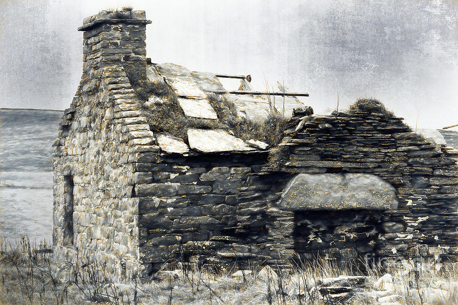 Orkney Isles Ruin at Yesnaby. Northern Isles Scotland. Photograph by Barbara Jones PhotosEcosse