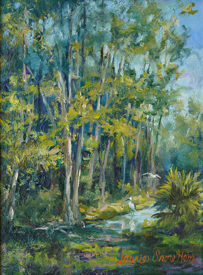 Landscape Painting - Orlando Wetlands by Laurie Snow Hein