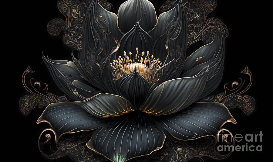 Ornamental Lotus Digital Art by Benjamin Jackson Ornamental Lotus Digital Art by Benjamin Jackson