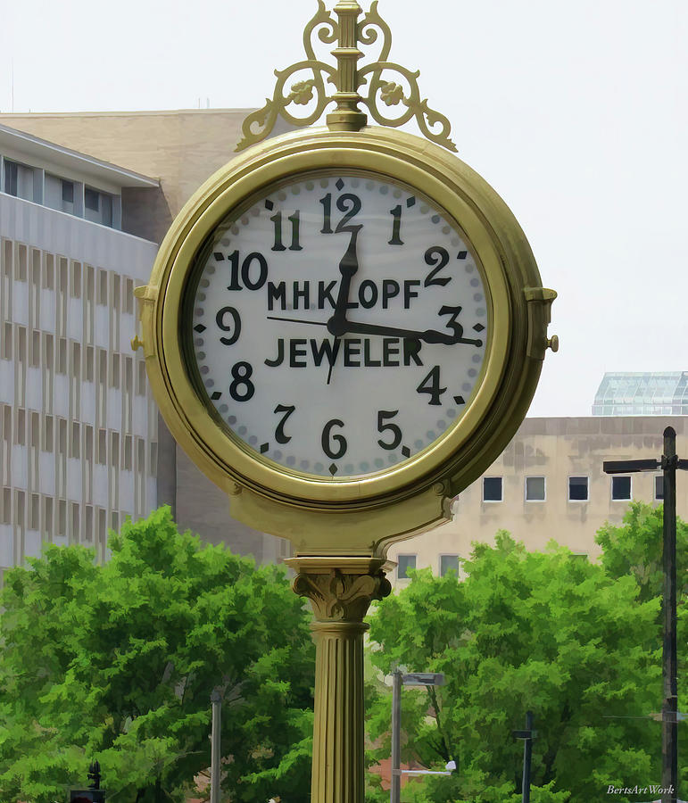 Ornate Chicago Clock Photograph by Roberta Byram