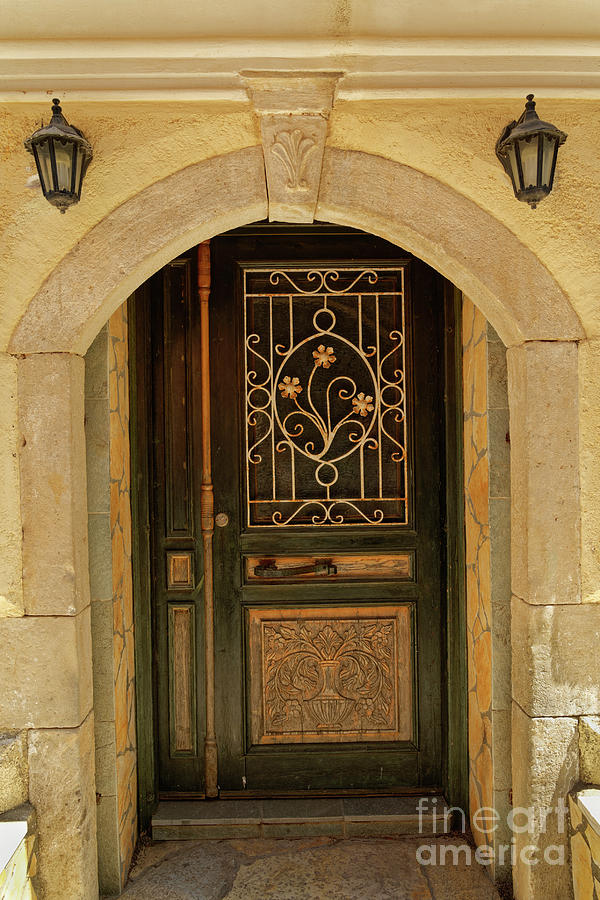 Old Wooden Door In Corfu Photograph by Catherine Sullivan