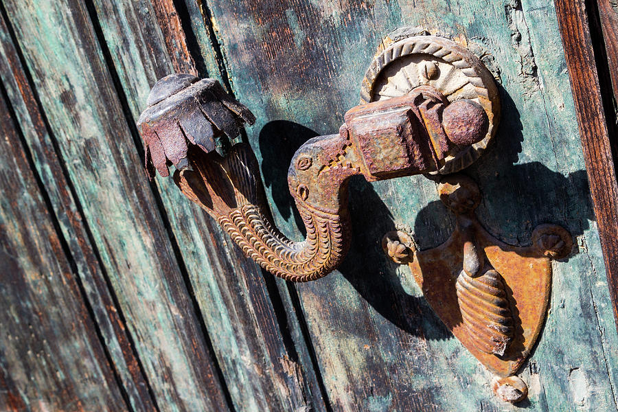 Ornate fish motif door handle of Baroque house Photograph by Viktor Wallon-Hars